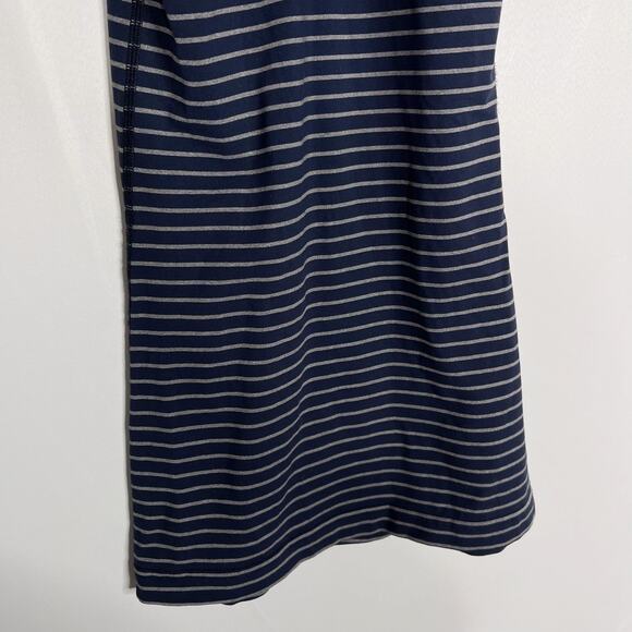 Lululemon Womens 2 Naval Blue Heather Gray Stripe Cool Racerback Tank Top Scoop - Picture 6 of 6